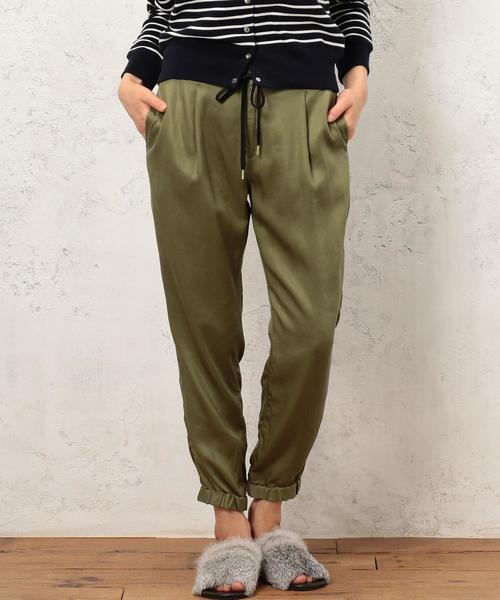 green label relaxing（グリーンレーベルリラクシング）の「◆CF LYチノ ドロストパンツ② ◆（チノパンツ・レディース・ベージュ/オリーブ/ネイビー/クリーム/ダークグリーン/ブラック/ライトグレー/ピンク/その他1/その他2/その他3/その他4・36/34/40/42/44/38）」の12枚目の写真