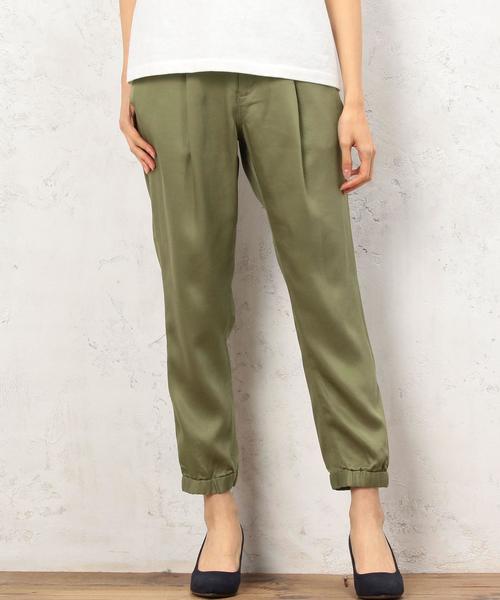 green label relaxing（グリーンレーベルリラクシング）の「◆CF LYチノ ドロストパンツ② ◆（チノパンツ・レディース・ベージュ/オリーブ/ネイビー/クリーム/ダークグリーン/ブラック/ライトグレー/ピンク/その他1/その他2/その他3/その他4・36/34/40/42/44/38）」の6枚目の写真