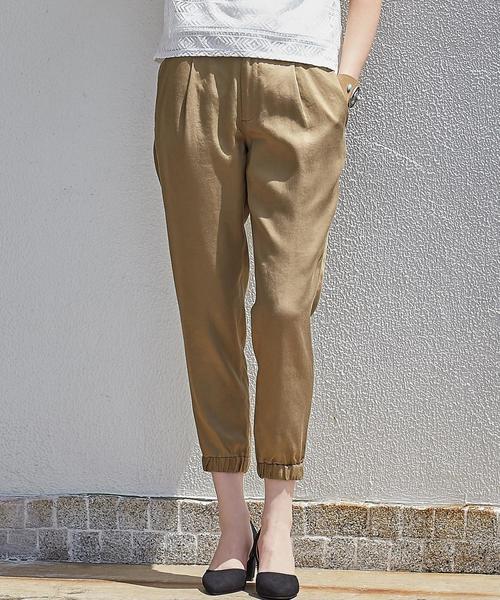 green label relaxing（グリーンレーベルリラクシング）の「◆CF LYチノ ドロストパンツ② ◆（チノパンツ・レディース・ベージュ/オリーブ/ネイビー/クリーム/ダークグリーン/ブラック/ライトグレー/ピンク/その他1/その他2/その他3/その他4・36/34/40/42/44/38）」の5枚目の写真