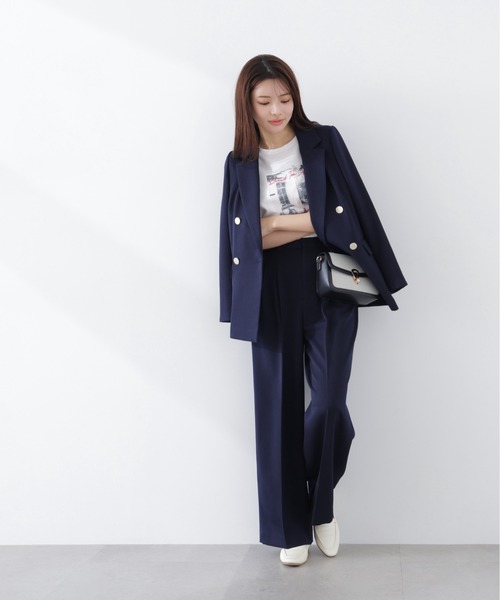 PROPORTION BODY DRESSING（プロポーションボディドレッシング）の「２タックワイドパンツ / 1216130304（その他パンツ・レディース・ネイビー・SMALL/PSS/MEDIUM）」の3枚目の写真