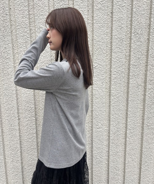 merrylatte(メリーラテ)の「NEP RIB CARDIGAN【IROHANI】(カーディガン/ボレロ・レディース・グレー・FREE)」の14枚目の写真