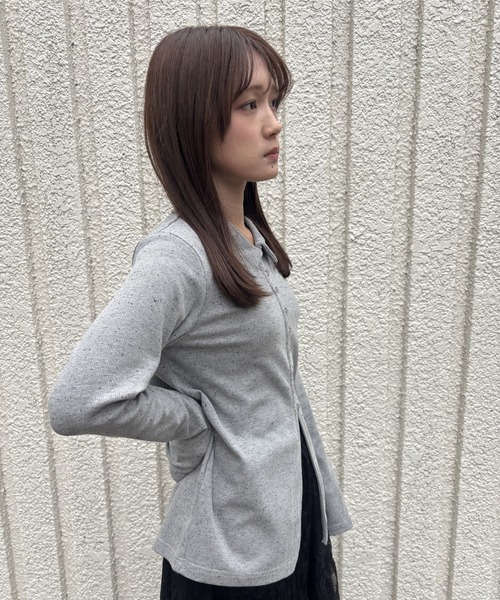 merrylatte(メリーラテ)の「NEP RIB CARDIGAN【IROHANI】(カーディガン/ボレロ・レディース・グレー・FREE)」の16枚目の写真