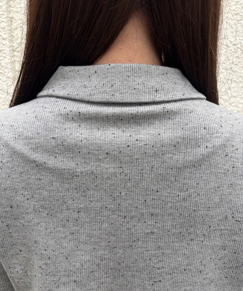 merrylatte(メリーラテ)の「NEP RIB CARDIGAN【IROHANI】(カーディガン/ボレロ・レディース・グレー・FREE)」の3枚目の写真