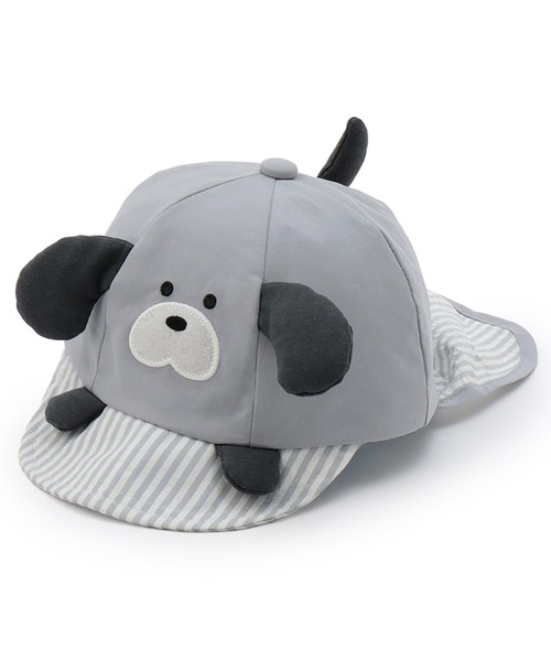 KP DECO（ケーピーデコ）の「いぬ キャップ（キャップ・キッズ・クリーム/グレー・48cm/50cm）」の2枚目の写真