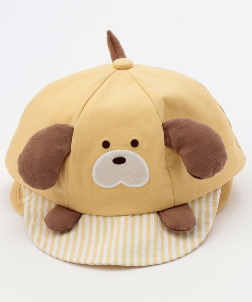 KP DECO（ケーピーデコ）の「いぬ キャップ（キャップ・キッズ・クリーム/グレー・48cm/50cm）」の4枚目の写真