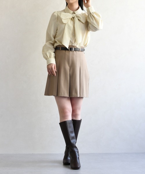 31 Sons de mode（トランテアン　ソン　ドゥ　モード）の「2026春夏新作 ボウタイ衿シャツブラウス（シャツ/ブラウス・レディース・イエロー/オフホワイト/ブルー・ﾌﾘ-）」の20枚目の写真