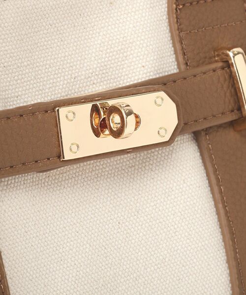 Green Parks(グリーンパークス)の「2WAYベルトミニトート(トートバッグ・レディース・ブラック/アイボリー・FREE)」の14枚目の写真