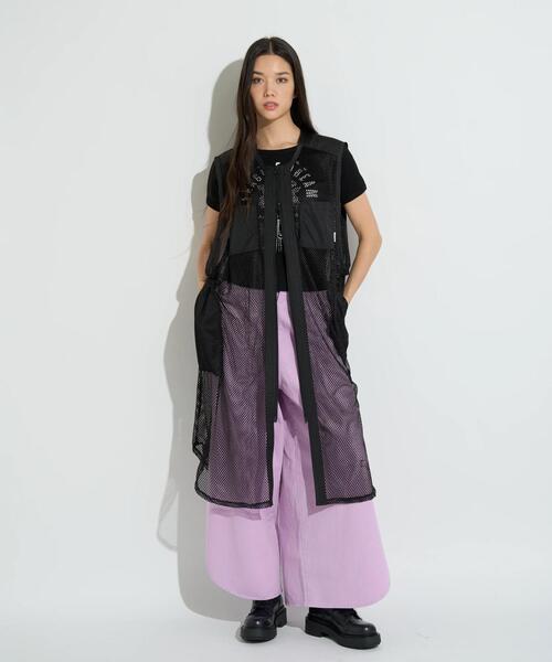 anna sui nyc(アナ スイ エヌ ワイ シー)の「anna sui nyc/アナ スイ エヌワイシー/3WAYロングベストブルゾン(ブルゾン・レディース・ブラック/ピンク・F)」の7枚目の写真