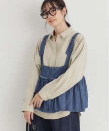 Right-on | 【HONEYSUCKLE ROSE】2WAYデニムZIPキャミソール (調整可能 / 女性らしさ / レイヤード / カジュアルスタイル)(その他トップス)