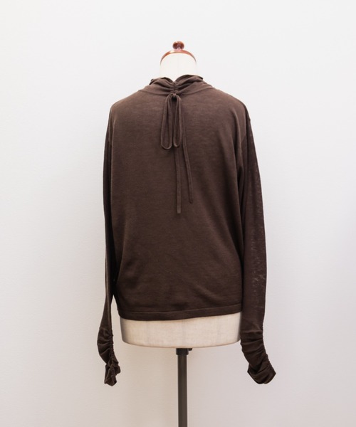 CLETTE(クレット)の「CLETTEオリジナルシルク混バックリボンハイネックシアーニット(ニット/セーター・レディース・ブラック/ホワイト/ブラウン・LL/3L/4L)」の19枚目の写真