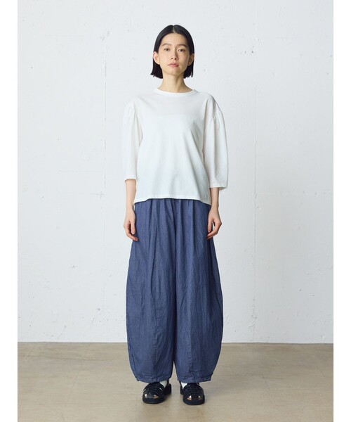 MidiUmi(ミディウミ)の「MidiUmi デニムコクーンイージーパンツ(その他パンツ・レディース・キナリ/ライトブルー/ネイビー・FREE)」の3枚目の写真