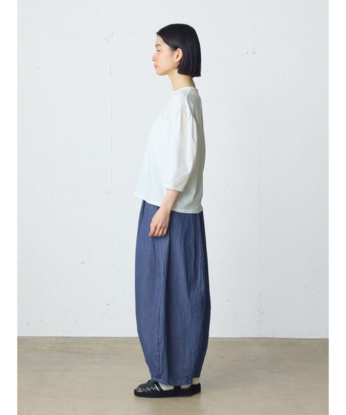 MidiUmi(ミディウミ)の「MidiUmi デニムコクーンイージーパンツ(その他パンツ・レディース・キナリ/ライトブルー/ネイビー・FREE)」の15枚目の写真