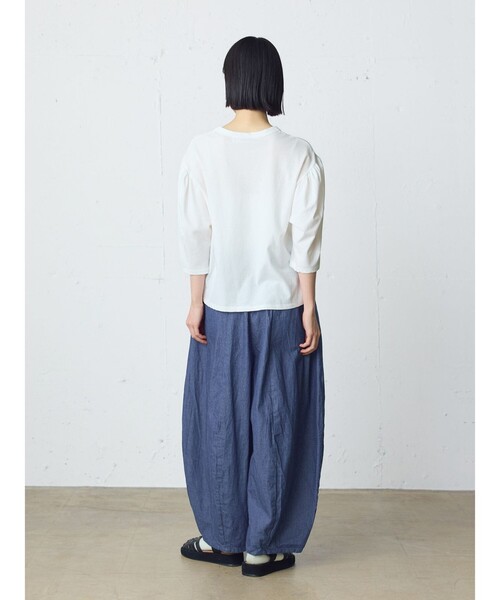 MidiUmi(ミディウミ)の「MidiUmi デニムコクーンイージーパンツ(その他パンツ・レディース・キナリ/ライトブルー/ネイビー・FREE)」の16枚目の写真