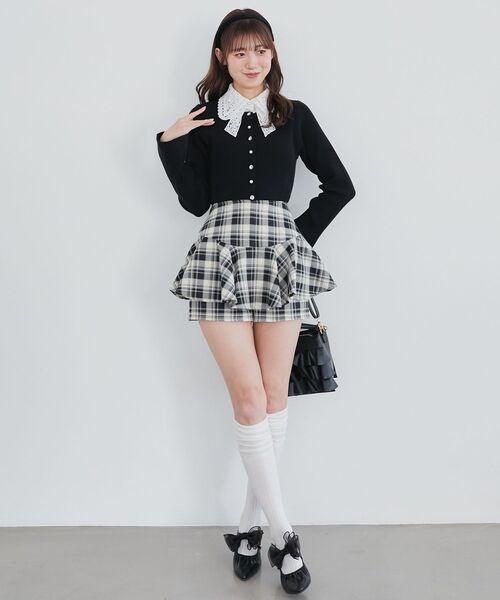 MAJESTIC LEGON（マジェスティックレゴン）の「2WAYリボンキラキラヒールパンプス（パンプス・レディース・ブラック/アイボリー・SMALL/X-LARGE/LARGE/MEDIUM）」の11枚目の写真