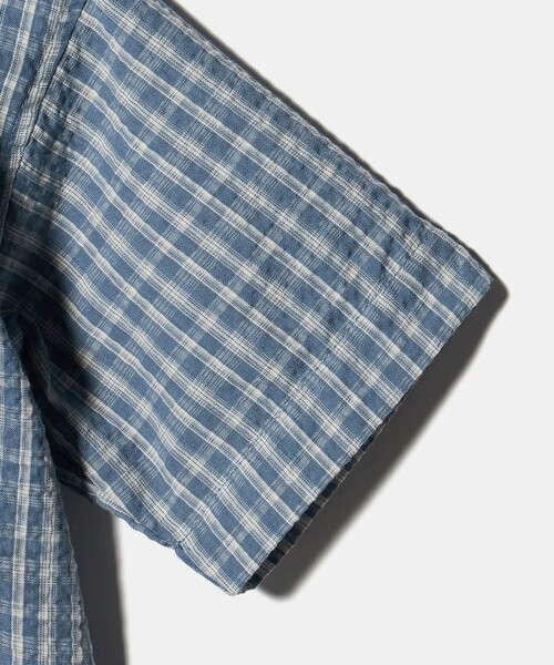 green label relaxing（グリーンレーベルリラクシング）の「チェック シャツ / キッズ  100cm-130cm（シャツ/ブラウス・キッズ・オフホワイト/ライトブルー・130cm/110cm/100cm/120cm）」の5枚目の写真