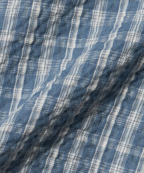 green label relaxing（グリーンレーベルリラクシング）の「チェック シャツ / キッズ  100cm-130cm（シャツ/ブラウス・キッズ・オフホワイト/ライトブルー・130cm/110cm/100cm/120cm）」の8枚目の写真