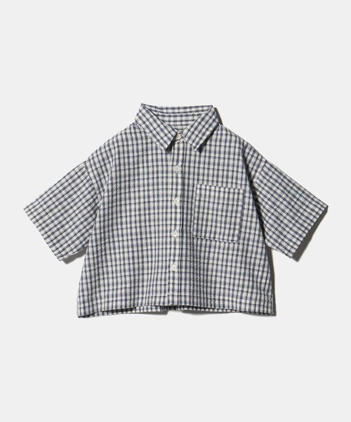 green label relaxing（グリーンレーベルリラクシング）の「チェック シャツ / キッズ  100cm-130cm（シャツ/ブラウス・キッズ・オフホワイト/ライトブルー・130cm/110cm/100cm/120cm）」の9枚目の写真