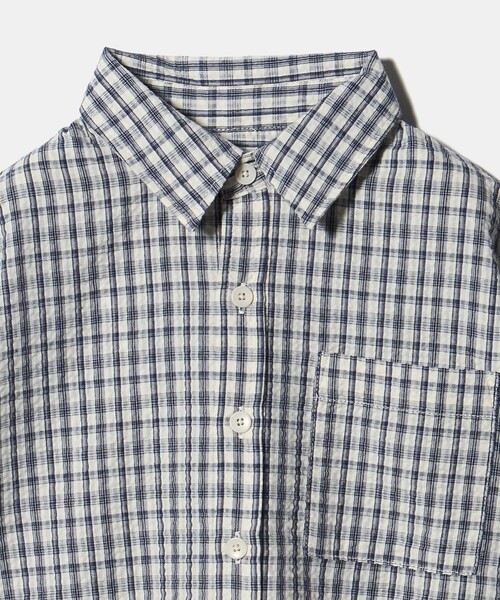 green label relaxing（グリーンレーベルリラクシング）の「チェック シャツ / キッズ  100cm-130cm（シャツ/ブラウス・キッズ・オフホワイト/ライトブルー・130cm/110cm/100cm/120cm）」の10枚目の写真