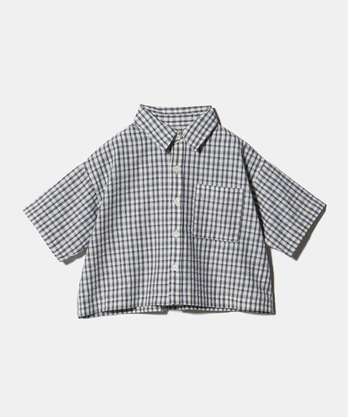 green label relaxing（グリーンレーベルリラクシング）の「チェック シャツ / キッズ  100cm-130cm（シャツ/ブラウス・キッズ・オフホワイト/ライトブルー・130cm/110cm/100cm/120cm）」の14枚目の写真