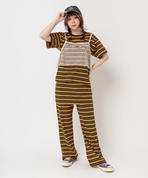 RNA(アールエヌエー)の「G1105 マルチボーダーレイヤードミニスカート(スカート・レディース・ブラック/レッド/グリーン・MEDIUM)」の13枚目の写真