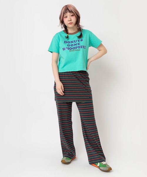 RNA(アールエヌエー)の「G1105 マルチボーダーレイヤードミニスカート(スカート・レディース・ブラック/レッド/グリーン・MEDIUM)」の14枚目の写真