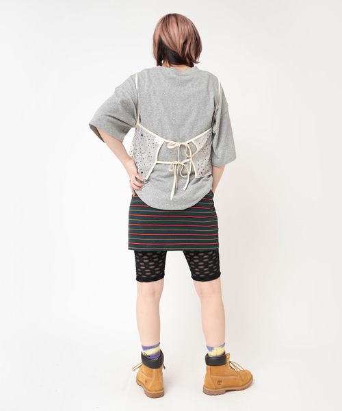 RNA(アールエヌエー)の「G1105 マルチボーダーレイヤードミニスカート(スカート・レディース・ブラック/レッド/グリーン・MEDIUM)」の17枚目の写真