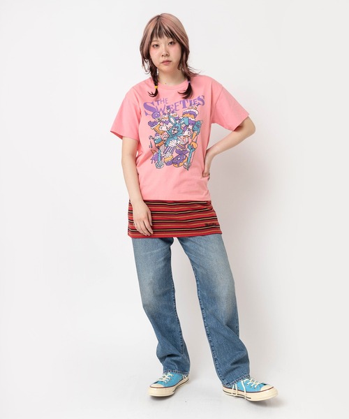 RNA(アールエヌエー)の「G1105 マルチボーダーレイヤードミニスカート(スカート・レディース・ブラック/レッド/グリーン・MEDIUM)」の18枚目の写真