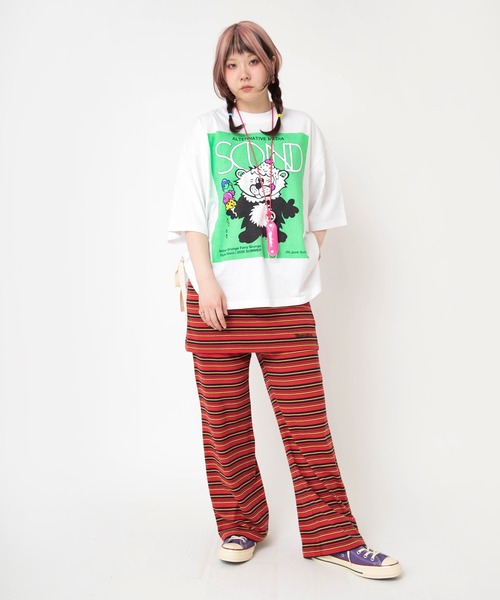 RNA(アールエヌエー)の「G1105 マルチボーダーレイヤードミニスカート(スカート・レディース・ブラック/レッド/グリーン・MEDIUM)」の19枚目の写真