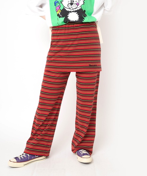 RNA(アールエヌエー)の「G1105 マルチボーダーレイヤードミニスカート(スカート・レディース・ブラック/レッド/グリーン・MEDIUM)」の10枚目の写真