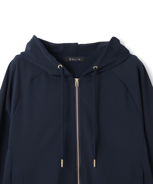 ketty(ケティ)の「CICAハイゴウ サークルストレッチパーカー≪洗濯機で洗える≫(その他アウター・レディース・ブラック・M)」の2枚目の写真