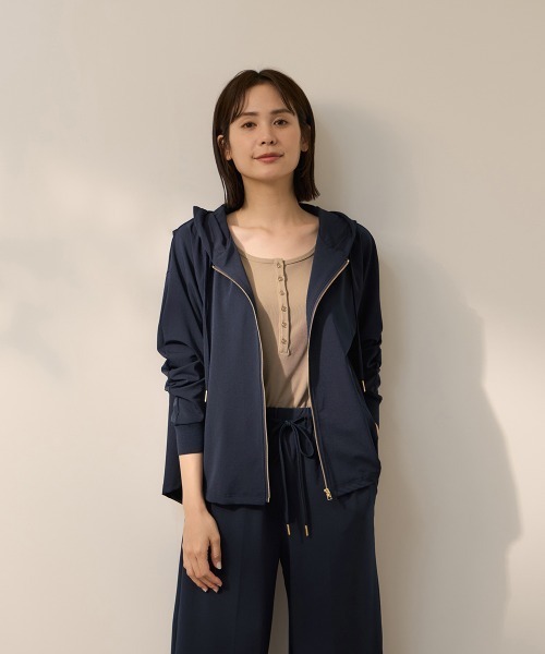 ketty(ケティ)の「CICAハイゴウ サークルストレッチパーカー≪洗濯機で洗える≫(その他アウター・レディース・ブラック・M)」の7枚目の写真