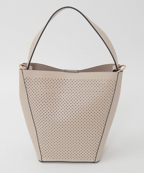 MELROSE claire(メルローズ クレール)の「【パンチングショルダー付きバッグ】(ショルダーバッグ・レディース・ベージュ/チョコ/ブラック・FREE)」の8枚目の写真