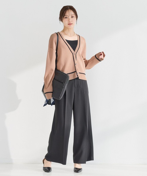 Andemiu（アンデミュウ）の「【前後2WAY】デザインタンク656642（タンクトップ・レディース・オフホワイト/ブラック/ブルー・FREE）」の4枚目の写真