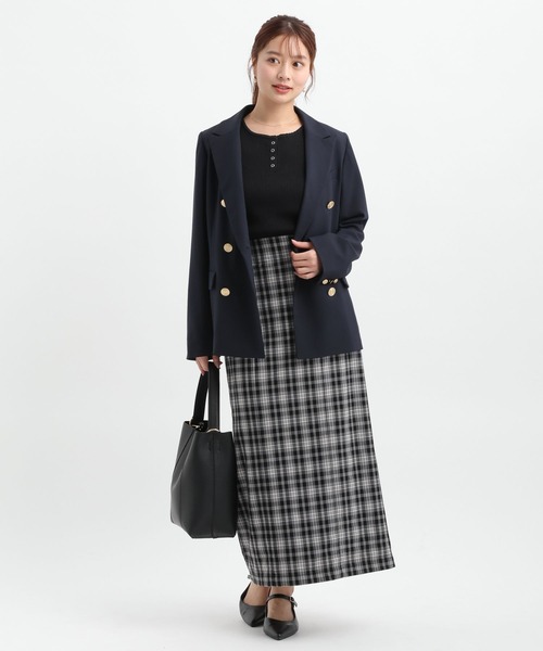 Andemiu（アンデミュウ）の「【前後2WAY】デザインタンク656642（タンクトップ・レディース・オフホワイト/ブラック/ブルー・FREE）」の9枚目の写真