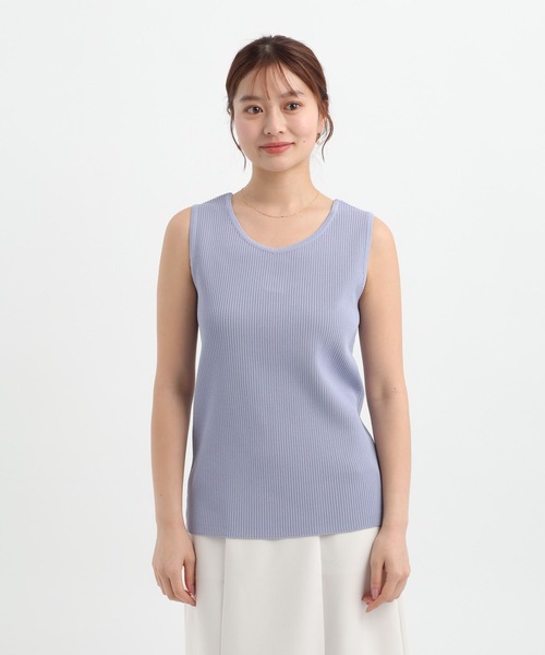 Andemiu（アンデミュウ）の「【前後2WAY】デザインタンク656642（タンクトップ・レディース・オフホワイト/ブラック/ブルー・FREE）」の14枚目の写真