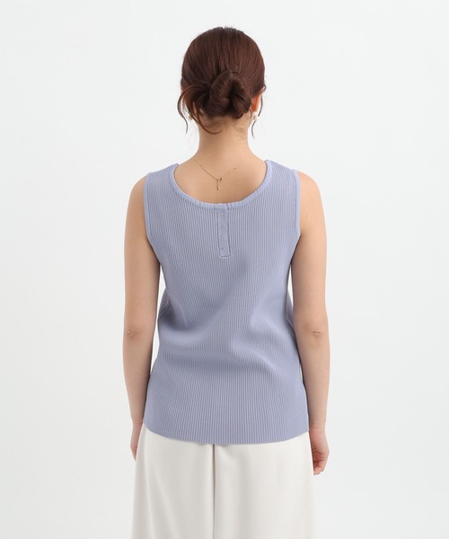 Andemiu（アンデミュウ）の「【前後2WAY】デザインタンク656642（タンクトップ・レディース・オフホワイト/ブラック/ブルー・FREE）」の16枚目の写真