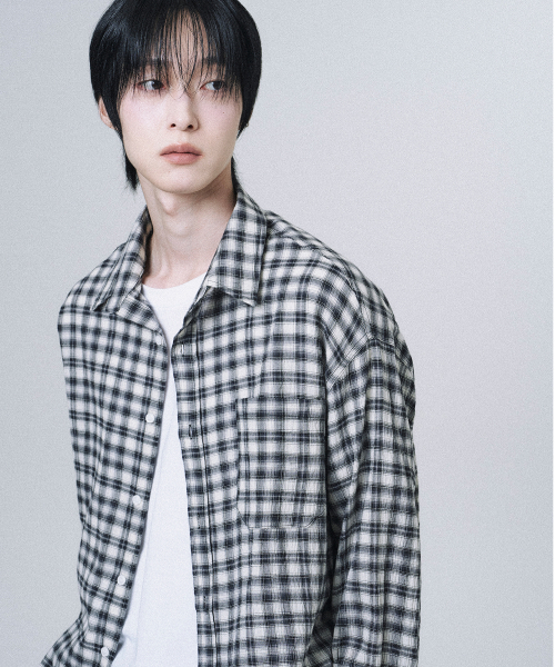 MOOVN(ムブン)の「サマーリンクルチェックシャツブラック(シャツ/ブラウス・メンズ・その他・LARGE/MEDIUM/SMALL)」の8枚目の写真