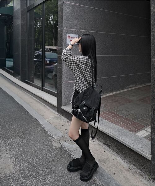 MOOVN(ムブン)の「サマーリンクルチェックシャツブラック(シャツ/ブラウス・メンズ・その他・LARGE/MEDIUM/SMALL)」の12枚目の写真
