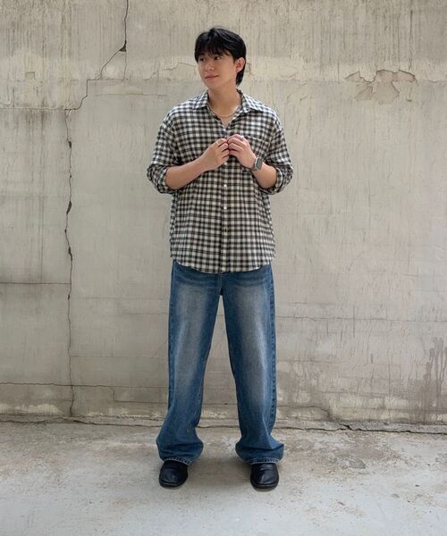 MOOVN(ムブン)の「サマーリンクルチェックシャツブラック(シャツ/ブラウス・メンズ・その他・LARGE/MEDIUM/SMALL)」の15枚目の写真