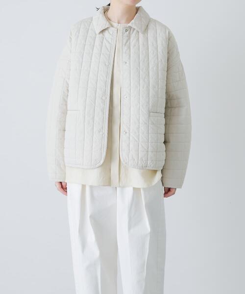 かぐれ（カグレ）の「コットンキルトジャケット（ダウンジャケット/コート・レディース・アイボリー/ベージュ・FREE）」の14枚目の写真