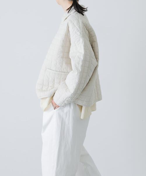 かぐれ（カグレ）の「コットンキルトジャケット（ダウンジャケット/コート・レディース・アイボリー/ベージュ・FREE）」の15枚目の写真