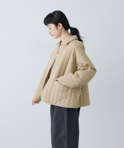 かぐれ（カグレ）の「コットンキルトジャケット（ダウンジャケット/コート・レディース・アイボリー/ベージュ・FREE）」の3枚目の写真