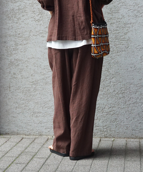 JOURNAL STANDARD LUXE（ジャーナルスタンダード　ラックス）の「LCワッシャー イージーパンツ（その他パンツ・レディース・ネイビー/ブラウン・FREE）」の4枚目の写真