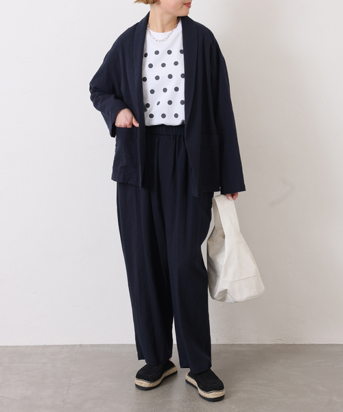 JOURNAL STANDARD LUXE(ジャーナルスタンダード ラックス)の「LCワッシャー イージーパンツ(その他パンツ・レディース・ネイビー/ブラウン・FREE)」の6枚目の写真