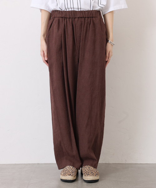 JOURNAL STANDARD LUXE(ジャーナルスタンダード ラックス)の「LCワッシャー イージーパンツ(その他パンツ・レディース・ネイビー/ブラウン・FREE)」の10枚目の写真