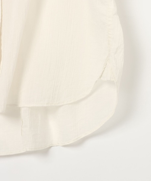 BAYFLOW（ベイフロー）の「[夏まで着られる]コットンシアーシャツ（シャツ/ブラウス・レディース・グリーン系/ピンク/ブラウン系/オフホワイト/イエロー系/ブルー系/ブラック系/ミント/オレンジ・FREE）」の11枚目の写真