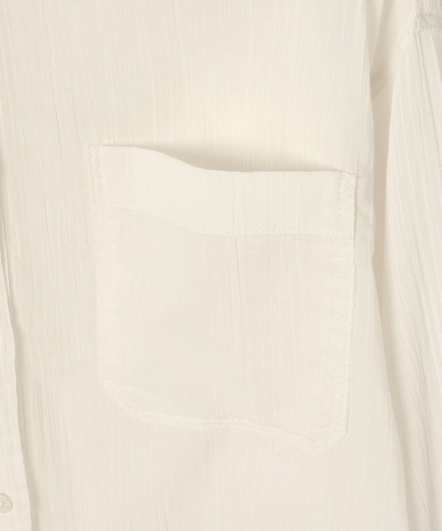 BAYFLOW（ベイフロー）の「[夏まで着られる]コットンシアーシャツ（シャツ/ブラウス・レディース・グリーン系/ピンク/ブラウン系/オフホワイト/イエロー系/ブルー系/ブラック系/ミント/オレンジ・FREE）」の15枚目の写真