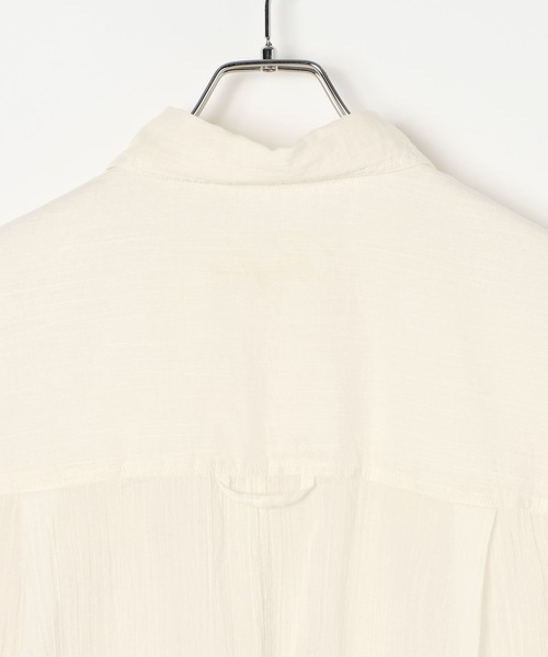 BAYFLOW（ベイフロー）の「[夏まで着られる]コットンシアーシャツ（シャツ/ブラウス・レディース・グリーン系/ピンク/ブラウン系/オフホワイト/イエロー系/ブルー系/ブラック系/ミント/オレンジ・FREE）」の22枚目の写真