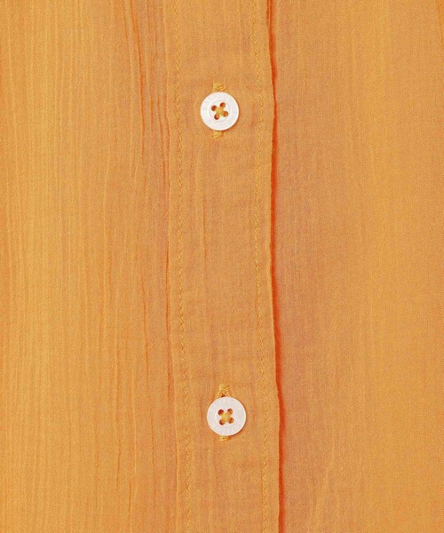 BAYFLOW（ベイフロー）の「[夏まで着られる]コットンシアーシャツ（シャツ/ブラウス・レディース・グリーン系/ピンク/ブラウン系/オフホワイト/イエロー系/ブルー系/ブラック系/ミント/オレンジ・FREE）」の21枚目の写真