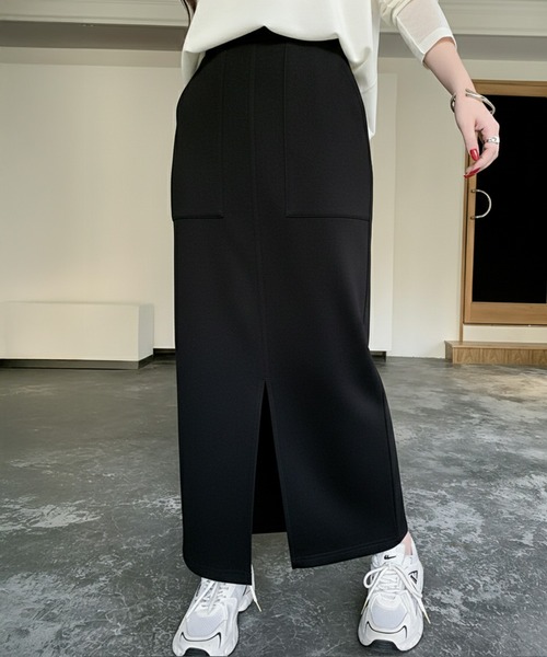 by LEGNA(バイレグナ)の「Iラインロングスカート(スカート・レディース・ダークグレー/アイボリー/ブラック・L-Short/M-Short/L-Regular/M-Regular)」の9枚目の写真